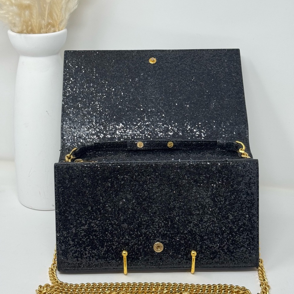 💯 Authentic YVES SAINT LAURENT Kate Monogramme Glitter Crossbody - Picture 9 of 12